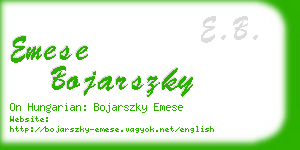 emese bojarszky business card